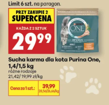 Sucha karma dla kota Purina One promocja w Biedronka