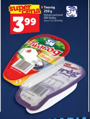 Twaróg tłusty OSM Siedlce promocja w TOPAZ