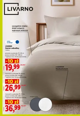 Pościel z mikrofibry Livarno 160x200 cm promocja w Lidl