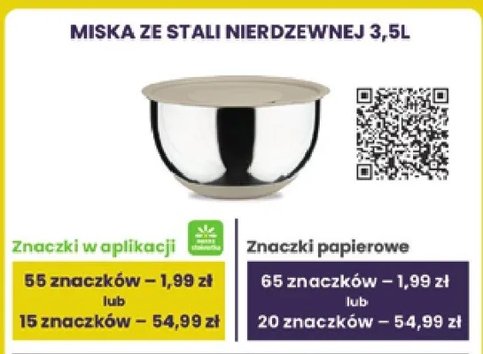 Miska ze stali nierdzewnej 3,5l promocja w Stokrotka