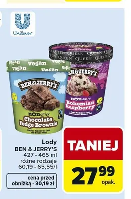 Lody Ben & Jerry's promocja w Carrefour Market