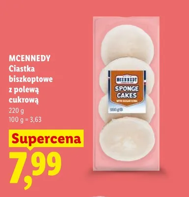 Ciastka biszkoptowe z polewą cukrową Mcennedy promocja w Lidl
