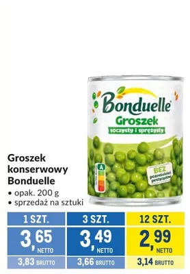 Groszek konserwowy Bonduelle promocja w Makro
