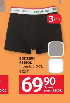 Bokserki Reebok 3-pak promocja w Selgros