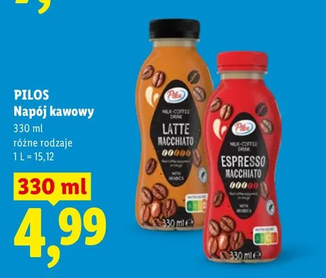 Napój kawowy Espresso Macchiato Pilos promocja w Lidl