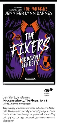 Książka Mroczne sekrety. The Fixers. Tom 1 Jennifer Lynn Barnes oprawa miękka promocja w Empik