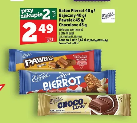 Baton Chocolove E.Wedel promocja w TOPAZ