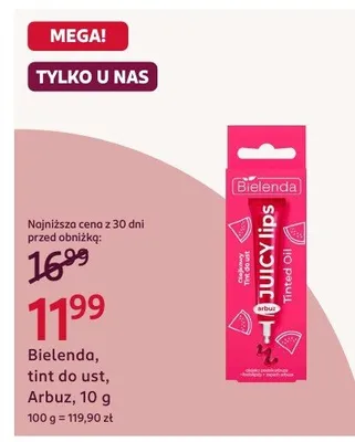 Tint do ust Arbuz Bielenda Juicy Lips promocja w Rossmann