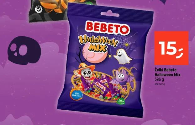 Żelki Bebeto Halloween Mix promocja w Dealz