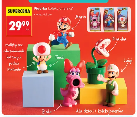 Figurka kolekcjonerska Mario wys. 6,5 cm Super promocja w Biedronka