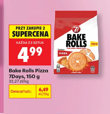Bake Rolls Pizza 7Days promocja w Biedronka