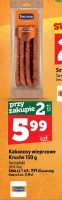 Kabanosy wieprzowe Kruche Tarczyński promocja w TOPAZ