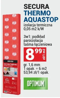 Podkład Secura Thermo Aquastop izolacja termiczna promocja w Merkury Market