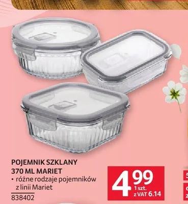 Pojemnik szklany 370ml Mariet promocja w Selgros