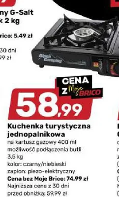Kuchenka turystyczna jednopalnikowa Alpen Camping promocja w Bricomarche