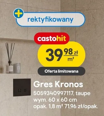Gres Kronos taupe promocja w Castorama