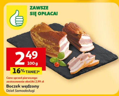 Boczek wędzony promocja w Auchan