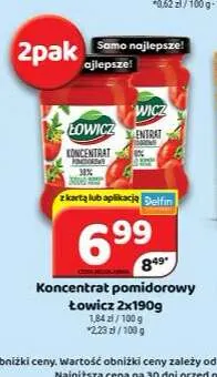 Koncentrat pomidorowy Łowicz 2-pak promocja w Delfin