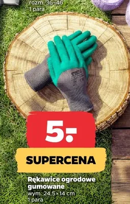 Rękawice ogrodowe gumowane promocja w Netto