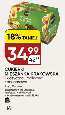 Cukierki Mieszanka Krakowska Wawel malinowa promocja w Chata Polska