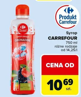Syrop 750 ml, różne rodzaje promocja w Carrefour