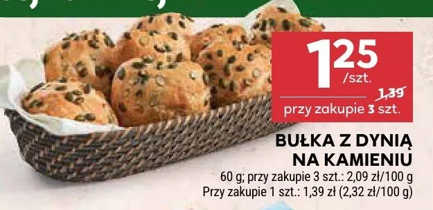 Bułka z dynią na kamieniu promocja w Stokrotka