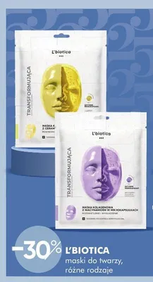 Maski do twarzy L'BIOTICA promocja w Super-Pharm