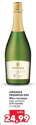 Wino musujące białe wytrawne Prosecco DOC promocja w Kaufland