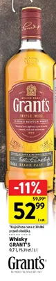 Whisky Grant's Triple Wood promocja w Intermarche