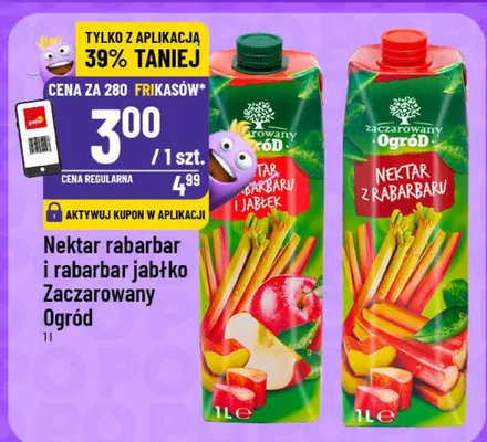 Nektar rabarbar jabłko Zaczarowany Ogród promocja w POLOmarket