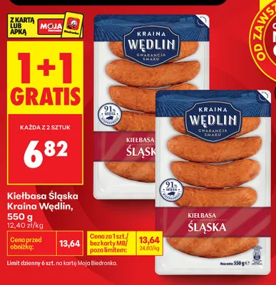 Kiełbasa Śląska Kraina Wędlin promocja w Biedronka