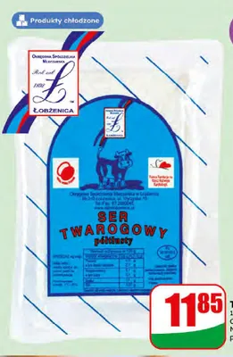 Twaróg półtłusty Łobżenica promocja w Dino