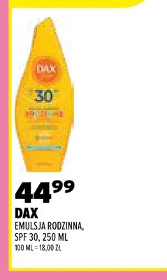 Emulsja rodzinna SPF 30 Dax promocja w Drogerie Natura
