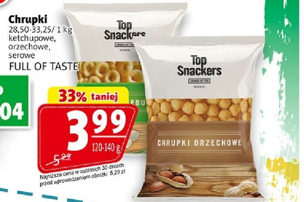 Chrupki orzechowe 120-140g promocja w Prim Market