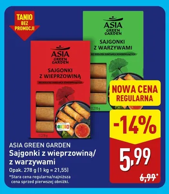 Sajgonki z wieprzowiną Asia Green Garden promocja w Aldi