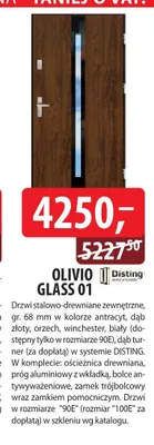 Drzwi zewnętrzne Disting Olivio Glass 01 promocja w Dobre Dla Domu