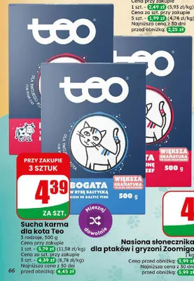 Sucha karma dla kota Teo promocja w Dino