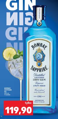 Gin Bombay Sapphire Distilled London Dry Gin promocja w Kaufland