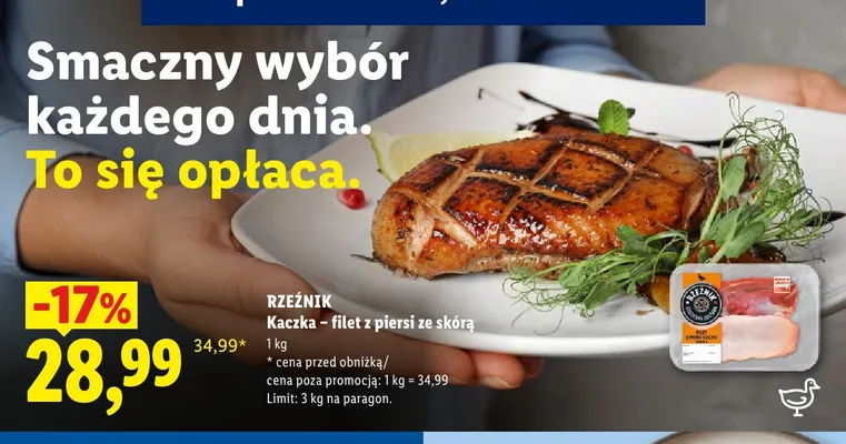 Kaczka filet z piersi ze skórą Rzeźnik promocja w Lidl