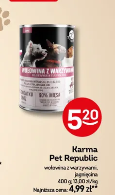 Karma Pet Republic wołowina z warzywami promocja w Żabka