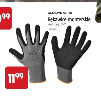 Rękawice monterskie BLUEWEAR promocja w Jula