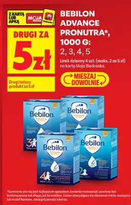 Mleko modyfikowane Bebilon Advance Pronutra 3 promocja w Biedronka