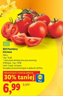 Pomidory kiściowe promocja w Lidl