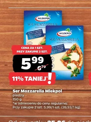Ser Mozzarella Mlekpol promocja w Netto