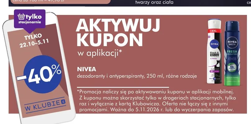 Dezodoranty i antyperspiranty Nivea promocja w Super-Pharm