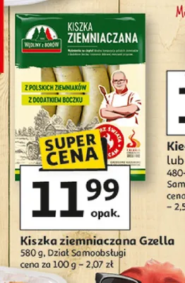 Kiszka ziemniaczana Gzella Wędliny z Borów promocja w Auchan