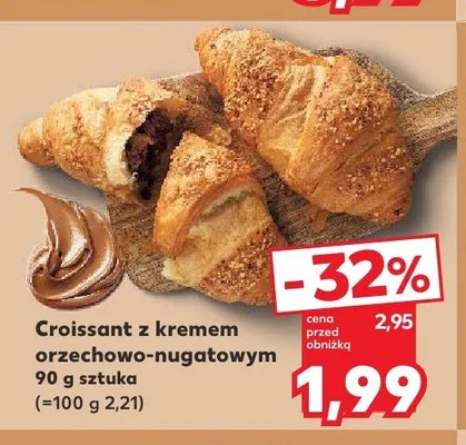 Croissant z kremem orzechowo-nougatowym promocja w Kaufland