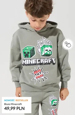 Bluza dziecięca Minecraft promocja w Sinsay