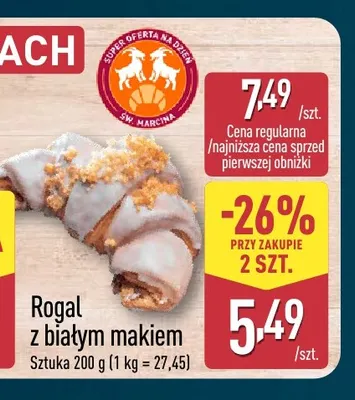 Rogal z białym makiem promocja w Aldi