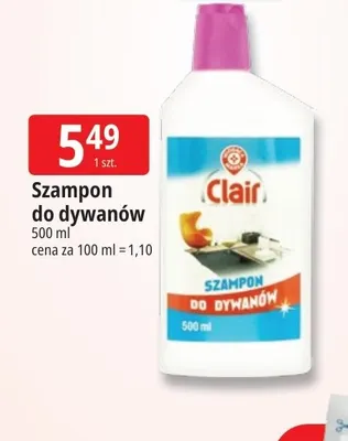 Szampon do dywanów Clair promocja w Leclerc